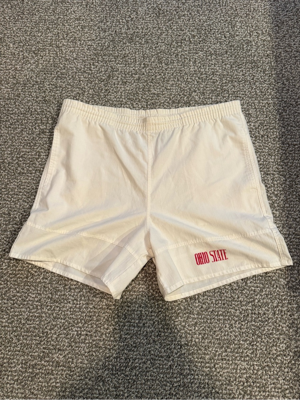Vintage White Ohio State University Buckeyes Shorts